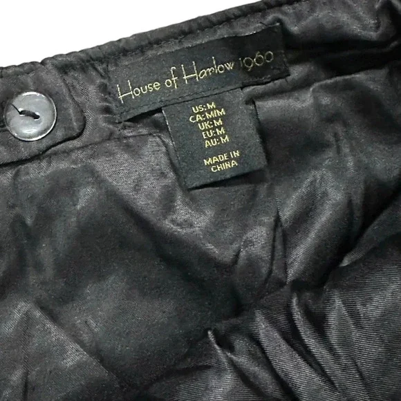 House Of Harlow 1960 Skort BlackWhite Gold Metallic Boucle Tweed Wool Blend Med. - Picture 4 of 6